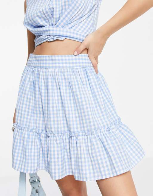 Light blue 2025 gingham skirt