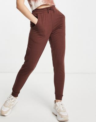 Under Armour Essential fleece joggers in burgundy