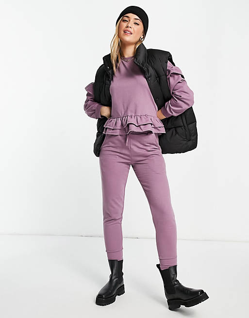 Influence joggers co-ord in dusky violet