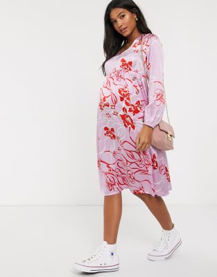 button front midi dress