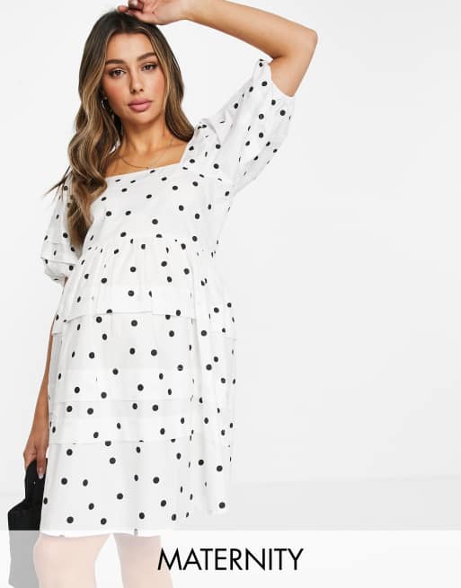 Asos maternity store polka dot dress