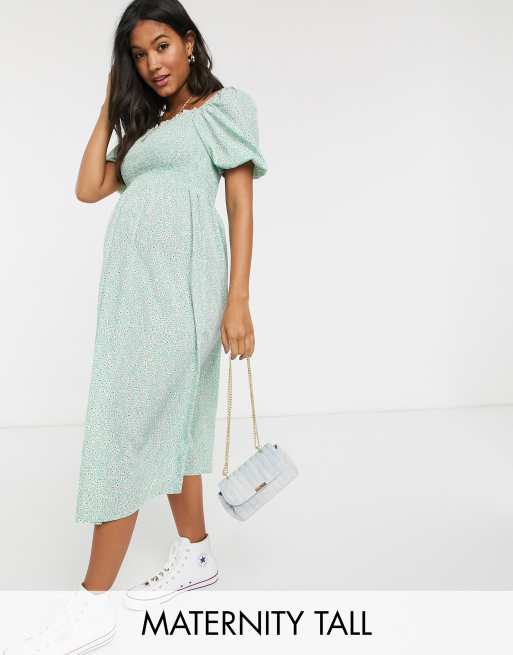 Asos design maternity hotsell lace wrap midi dress