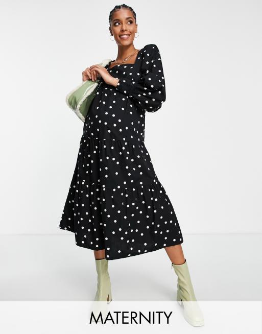 Asos maternity store polka dot dress