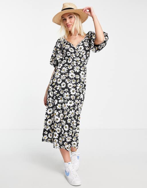 Daisy print midi dress hotsell