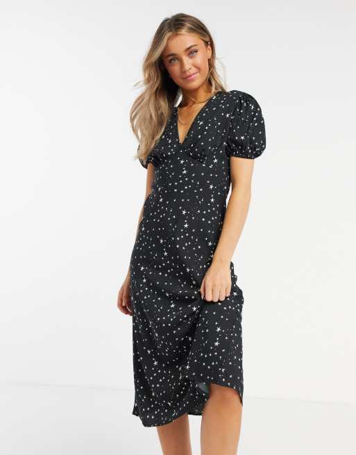 Influence midi dress in star print