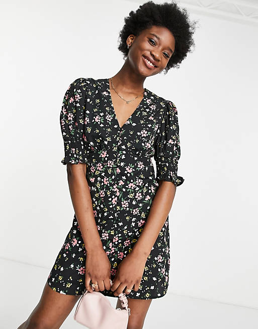 Influence mini dress in ditsy floral print