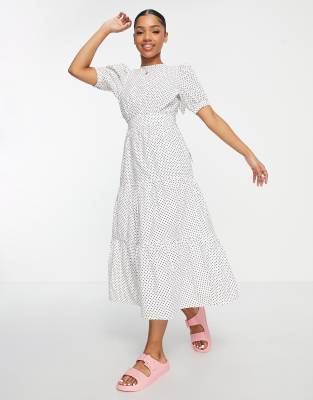 oysho polka dot dress