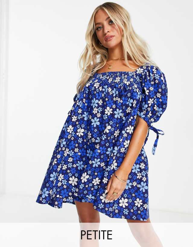 Influence Petite dress in blue multi