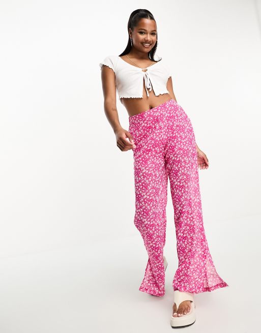 Pantalon discount ample fleuri