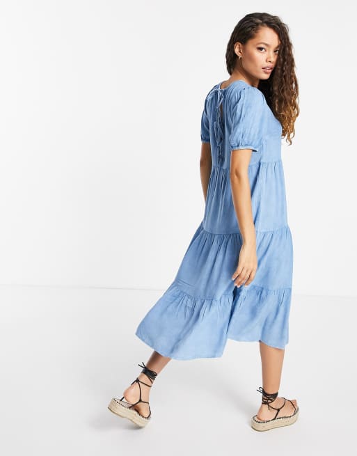 Chambray shop dress midi