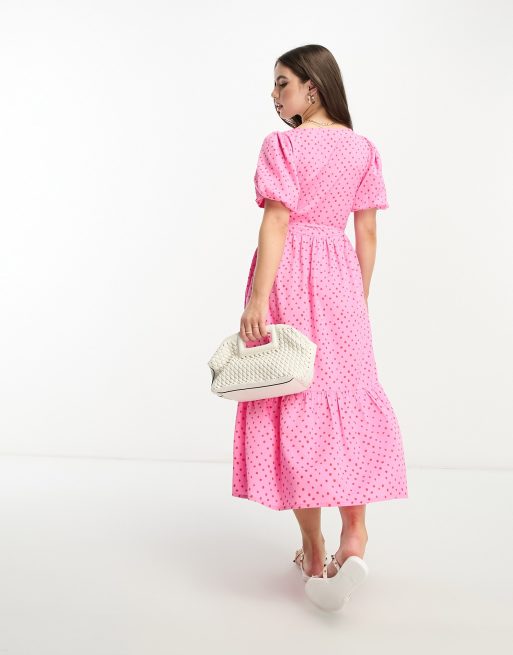 Vestito rosa a pois sales