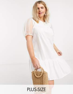 white cotton poplin dress