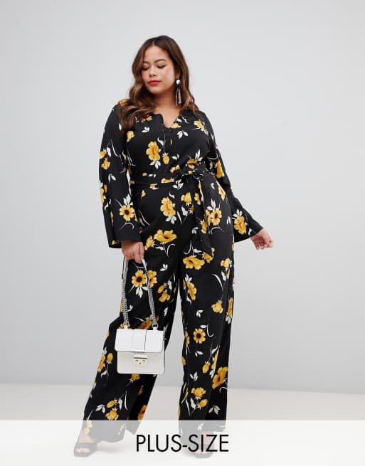 Influence Plus Flare Sleeve Jumpsuit