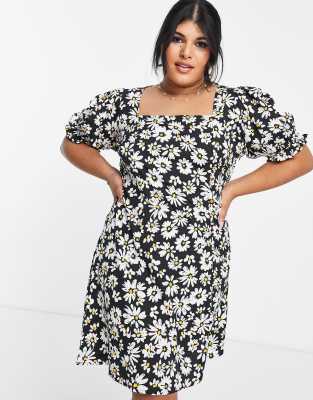 daisy print dress plus size