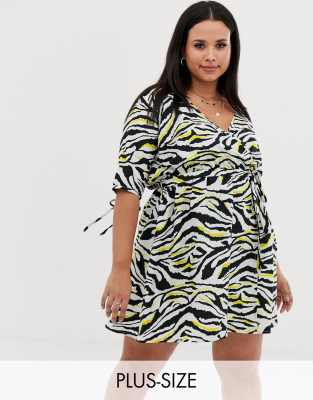 asos yellow zebra dress