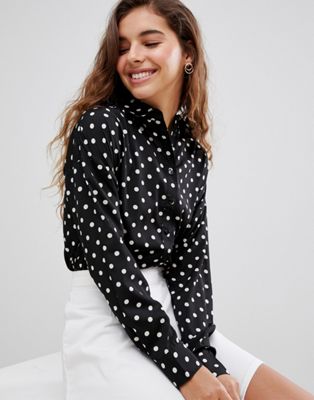 Influence polka dot button down shirt | ASOS