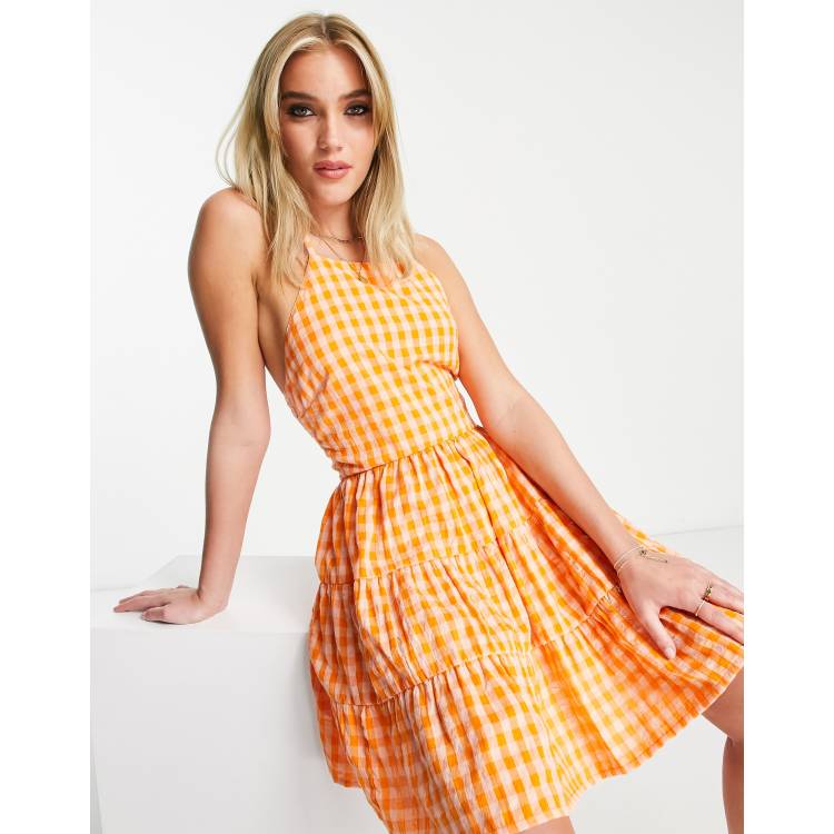 Robe courte a carreaux sale