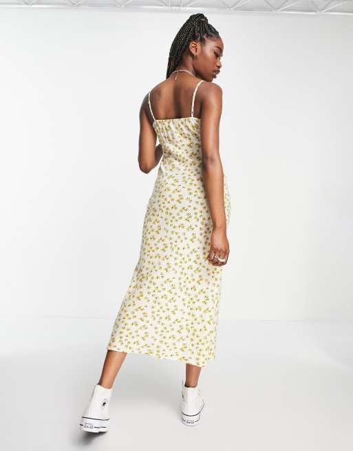 Influence Robe longue tag e fleurs avec bretelles fines