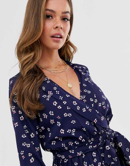 Robe bleu marine cache coeur hot sale