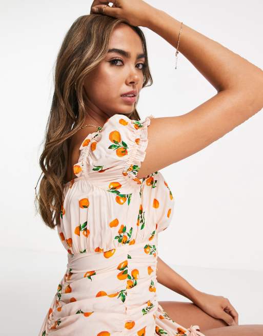 Dress with hot sale oranges print