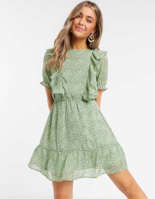 Mint polka shop dot dress