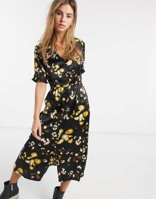 satin midi dress asos