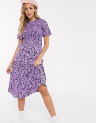 asos lilac midi dress