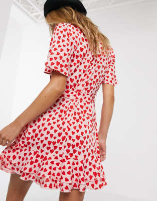 asos pink skater dress