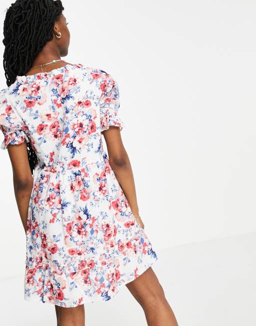 Influence - Skaterjurk met vierkante hals en bloemenprint, 2 van 4