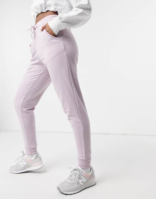 Influence slim leg sweatpants in dusty lilac | ASOS