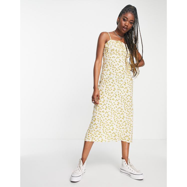 Floral spaghetti strap maxi dress – Melapteh