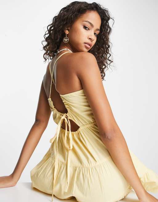 Strappy open 2025 back dress