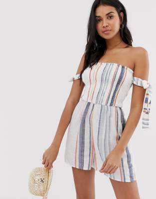 bardot beach playsuit