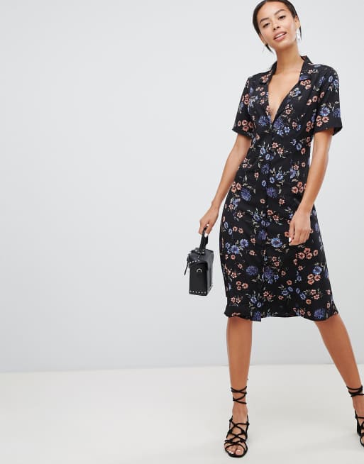 Button down 2025 midi shirt dress