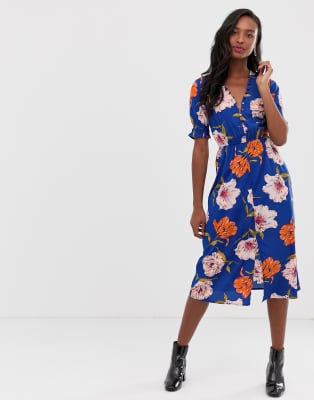 tall floral midi dress