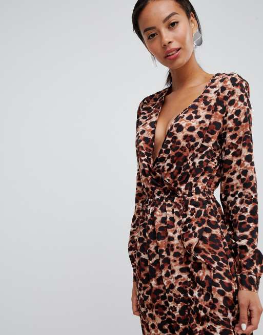 Tall leopard shops print dress