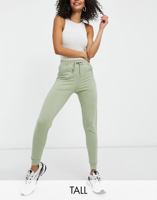 Influence Tall slim leg joggers in sage green ASOS