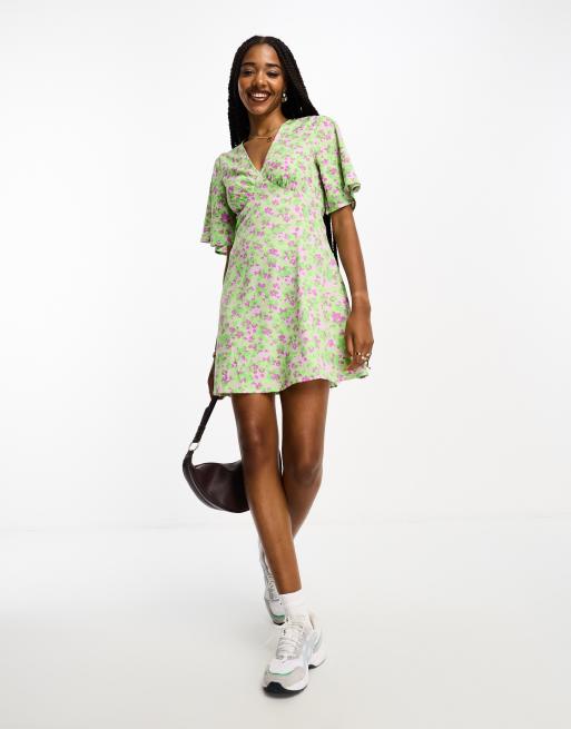 Arket green shop floral dress