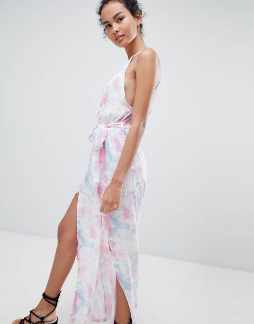 Influence Tie Dye Side Split Beach Dress