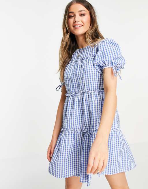 Blue and store white gingham dress