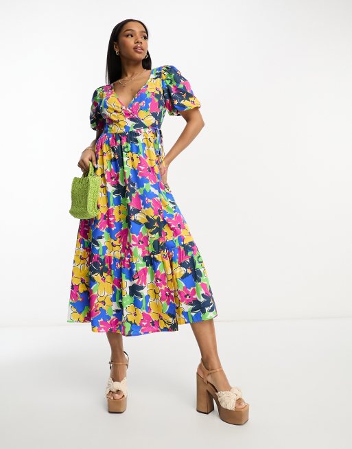 Wrap dress floral store print