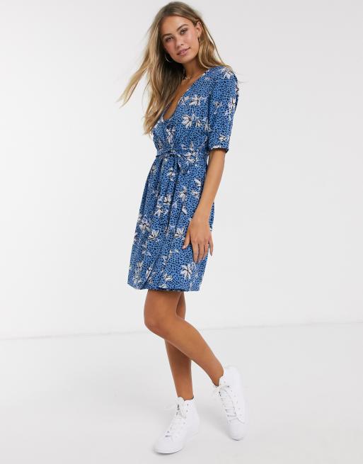 Cornflower blue 2024 wrap dress