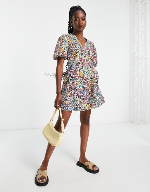 Zara floral shop print mini dress