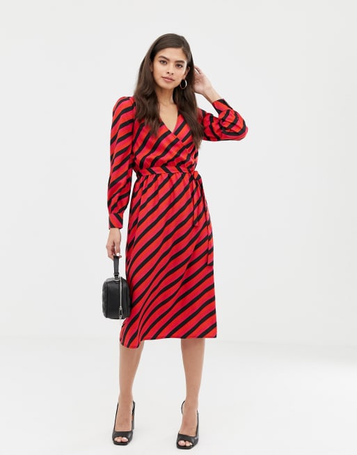 Topshop diagonal stripe outlet midi dress