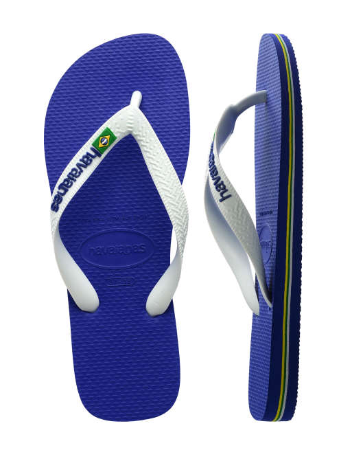 Infradito unisex Havaianas con logo del Brasile blu marino, 2 di 4