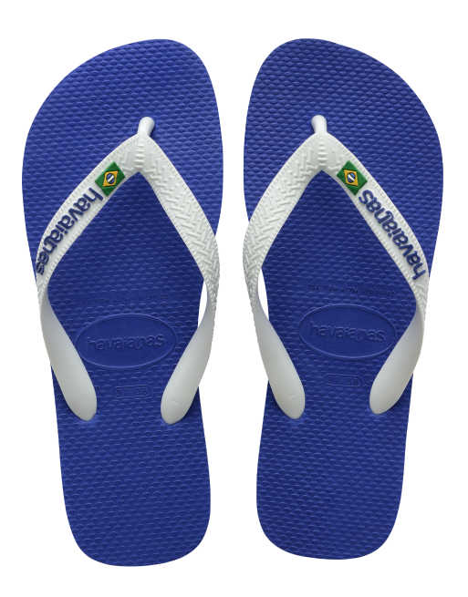Infradito unisex Havaianas con logo del Brasile blu marino, 4 di 4