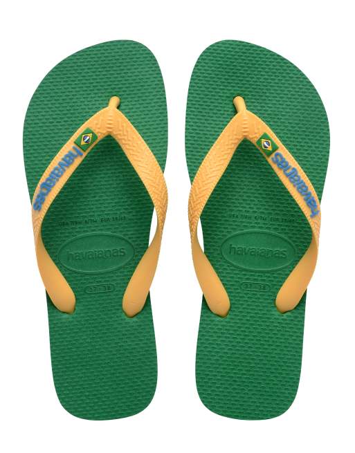 Infradito unisex Havaianas con logo del Brasile verdi e gialle, 4 di 4