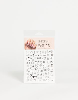 Inked By Dani Black & White Nail Art Temporary Tattoo Pack-multi