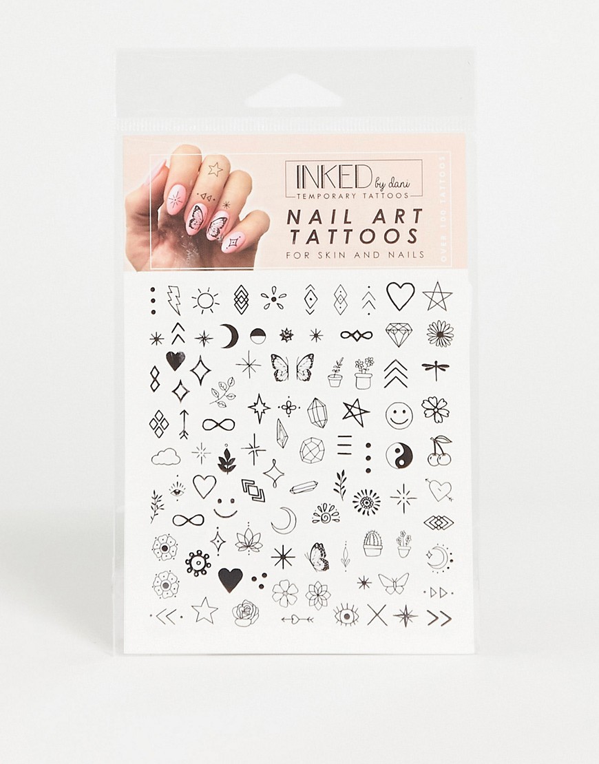 INKED by Dani - Black & White - Set van tijdelijke nagelkunst tattoos-Geen kleur