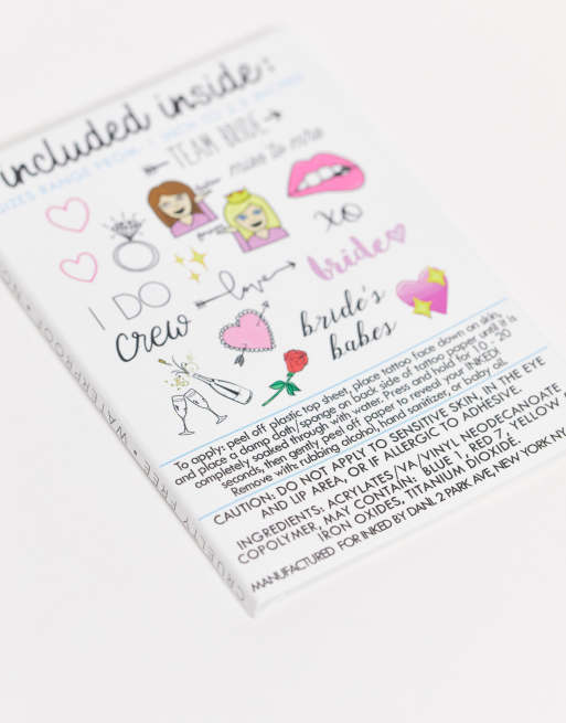 INKED by Dani - Bride To Be - Confezione di tatuaggi temporanei, 4 di 4